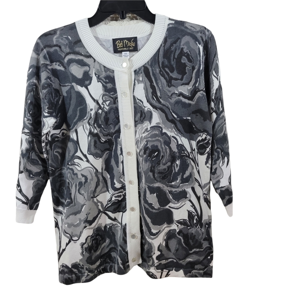 Bob Mackie Wearable Art Cardigan